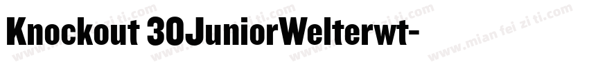 Knockout 30JuniorWelterwt字体转换